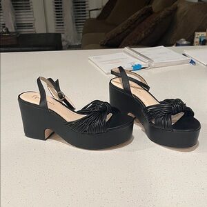 Anthropologie brand Guilhermina Black Platform Sandals